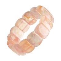Ágata jóias pulseira, ágata, para mulher, rosa, 18mm, comprimento 18 inchaltura, vendido por PC