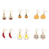 Zinklegierung Ohrringe, Rósegold-Farbe plattiert, Halloween Schmuck & verschiedene Stile für Wahl & für Frau, keine, frei von Nickel, Blei & Kadmium, verkauft von Paar