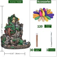Backflow Incense Burner, Resin, plated, for home and office & durable, 380x250x400mm, Sold By PC