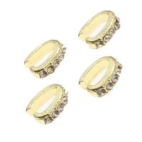 Fashion Earring Cuff and Wraps Zinc Alloy with rhinestone golden Sold By PC