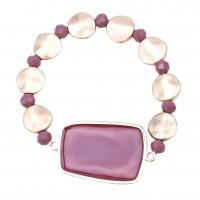 Acrylic Bracelets with Zinc Alloy plated vintage & for woman mixed colors Sold By PC