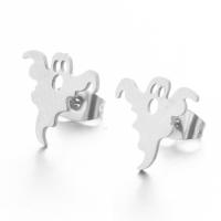 Zinc Alloy Stud Earring Ghost plated fashion jewelry & Halloween Jewelry Gift & for woman Sold By Pair