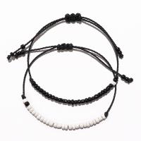 Trendy Wax cord armbanden, Seedbead, met Wax, uniseks & verschillende stijlen voor de keuze, Lengte Ca 6.3-10.2 inch, Verkocht door Stel