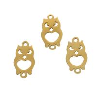 Stainless Steel Connector, Owl, more colors for choice, 27x10x1mm, Sold By PC