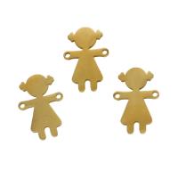 Stainless Steel Connector, Girl, more colors for choice, 18x12x1mm, Sold By PC