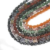 Mixed Gemstone Beads, Square, DIY & faceted, more colors for choice, 8x10mm, Sold Per 38 cm Strand