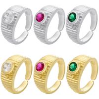 Rhinestone палец кольцо, Латунь, Другое покрытие, Регулируемый & Женский & со стразами, Много цветов для выбора, 8.80mm, 5ПК/Лот, продается Лот