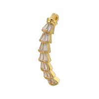Cubic Zirconia Micro Pave Brass Connector gold color plated micro pave cubic zirconia Approx 1.2mm Sold By Lot