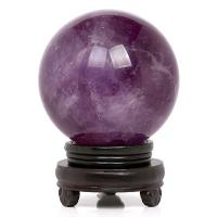 améthyste sphère de boule, Rond, poli, pour la maison et le bureau, violet, Vendu par PC