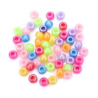 Acrylic Jewelry Beads, Round, DIY & epoxy gel, mixed colors, 6x8.70mm, Sold By Bag
