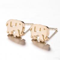 Stainless Steel Stud Earrings, Elephant, plated, fashion jewelry & for woman, more colors for choice, Sold By Pair