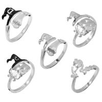 Zinc Alloy Manchet Finger Ring, plated, mode sieraden & Halloween Jewelry Gift & voor vrouw, meer kleuren voor de keuze, 2mm, Verkocht door PC