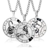 Stainless Steel Jewelry Necklace Zodiac & fashion jewelry & for man Length 23.62 Inch Sold By PC