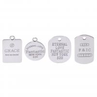 Stainless Steel Pendants, DIY & different styles for choice, original color, 5PCs/Bag, Sold By Bag