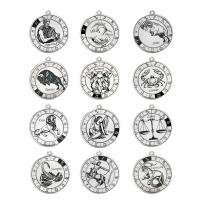 Rostfritt stål Smycken Hängen, ROSTFRITT STÅL, Zodiac & DIY & olika mönster för val, 30x35mm, Säljs av PC