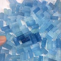 Aquamarine Beads Column polished DIY blue 10-17mm Sold By PC