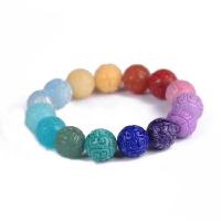 Agate Jewelry Bracelet, Carved, Unisex, more colors for choice, Sold Per 15.7 Inch Strand