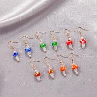 Lampwork Jewelry Earring, mushroom, fashion jewelry & for woman, more colors for choice, Sold By Pair