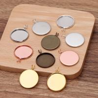 Brass Pendant Findings, Flat Round, plated, different size for choice, more colors for choice, 50PCs/Lot, Sold By Lot