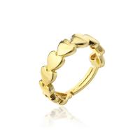 Brass Open Finger Ring, 18K gold plated, Adjustable & for woman, 6mm, Sold By PC