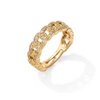 Messing Open -Finger-Ring, 18K vergoldet, Einstellbar & Micro pave Zirkonia & für Frau & hohl, keine, 8mm, verkauft von PC