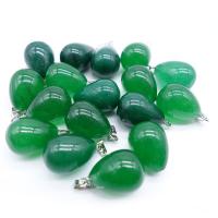Gemstone Pendants Jewelry, Natural Stone, Teardrop, Natural & fashion jewelry, mixed colors, 22x13mm, 10PCs/Lot, Sold By Lot