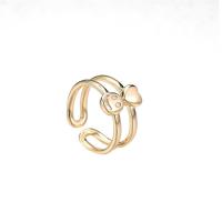 metal Anillo de dedo Cuff, chapado en oro de 14 K, diferentes estilos para la opción & para mujer, 5PCs/Grupo, Vendido por Grupo
