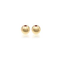 Brass Jewelry Beads Round 14K gold plated Sold By Lot