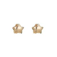 Brass Stud Earring, Star, 14K gold plated, for woman, 14x13x14mm, 5PCs/Lot, Sold By Lot