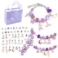 Children DIY String Beads Set Crystal with Zinc Alloy enamel & with rhinestone Sold By Set