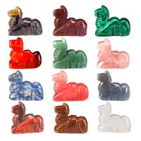 Natural Stone Craft Decoration, Camel, polished, mixed colors, 28x35mm, 12PCs/Box, Sold By Box