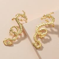 Zinc Alloy Drop Earrings Dragon plated fashion jewelry & for woman Sold By Pair