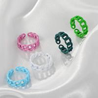 liga de zinco Cuff Ring Finger, banhado, joias de moda & para mulher, Mais cores pare escolha, vendido por PC