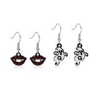 Stainless Steel Drop Earring epoxy gel Halloween Jewelry Gift & for woman Sold By Pair