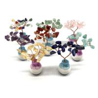 Gemstone Rich Tree Decoration, different styles for choice, more colors for choice, 60*50mm, Sold By PC