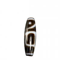 Natural Tibetan Agate Dzi Beads, Oval, Parinirvana & DIY & two tone, 12x38mm, Sold By PC
