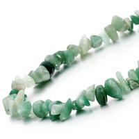 Perles aventurine, aventurine vert, Irrégulière, DIY, vert, 8-12mm, Vendu par 80 cm brin