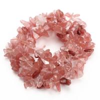 Naturliga Quartz smycken pärlor, Cherry Quartz, Oregelbunden, DIY, röd, 8-12mm, Såld Per 80 cm Strand
