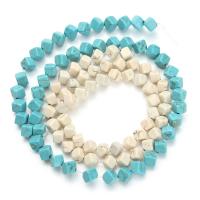 Türkis Perlen, Quadrat, DIY, keine, 6x6mm, verkauft per 38 cm Strang