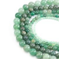Aventurin perle, Zeleni aventurin, Krug, uglađen, možete DIY, zelen, Prodano Per 38 cm Strand