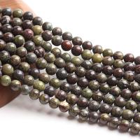 Dragon Blood stone Beads Round polished DIY mixed colors Sold Per 38 cm Strand