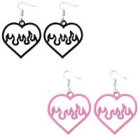 Acrylic Jewelry Earring zinc alloy earring hook Heart stoving varnish Unisex nickel lead & cadmium free Sold By Pair