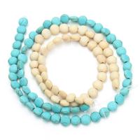 Turquoise Beads Flat Round DIY Sold Per 38 cm Strand