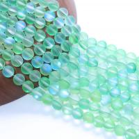 labradorite perla, Cerchio, sintetico, DIY & matte, verde, Venduto per 38 cm filo