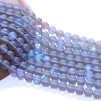 Labradorite Beads, Round, DIY & matte, purple, Sold Per 38 cm Strand