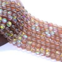 labradorite perla, Cerchio, sintetico, DIY & matte, marrone, Venduto per 38 cm filo