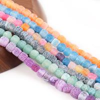 Natural Effloresce Agate Beads, Cube, polished, DIY & matte, more colors for choice, Sold Per 38 cm Strand