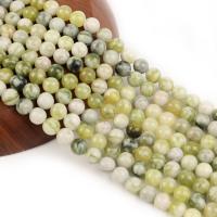 Jade Χάντρες, Πράσινο + Jade, Γύρος, γυαλισμένο, DIY, πράσινος, Sold Per 38 cm Strand