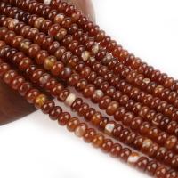 Perles Agates rouges naturelles, agate rouge, abaque, poli, DIY, rouge, 8x5mm, Vendu par 38 cm brin