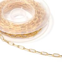 Stainless Steel Oval Chain, plated, more colors for choice, 5Yards/Spool, Sold By Spool